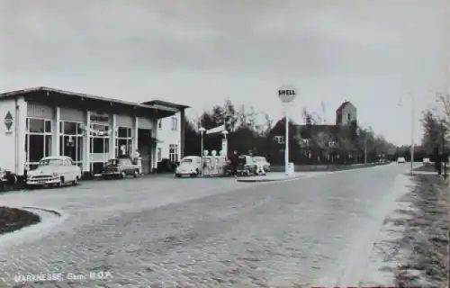 Shell Tankstelle Markneese 1955 Werbe-Postkarte (3032)