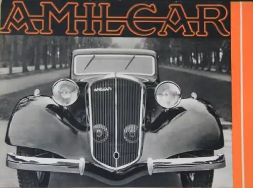 Amilcar Pegase 4 Places Modellprogramm 1934 Automobilprospekt (3047)