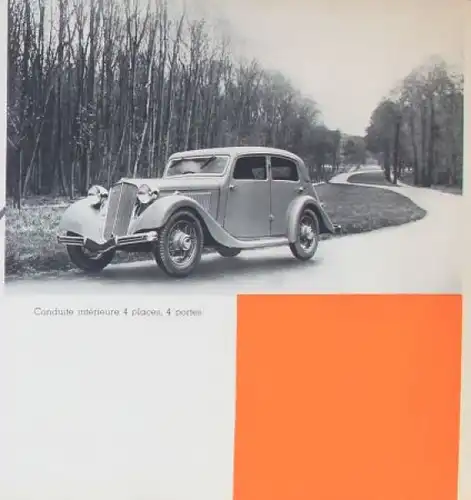 Amilcar Pegase 4 Places Modellprogramm 1934 Automobilprospekt (3047)