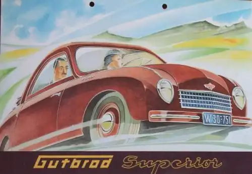 Gutbrod Superior Modellprogramm 1952 Automobilprospekt (3049)