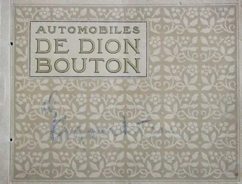 De Dion Bouton Modellprogramm 1913 Automobilprospekt (3050)