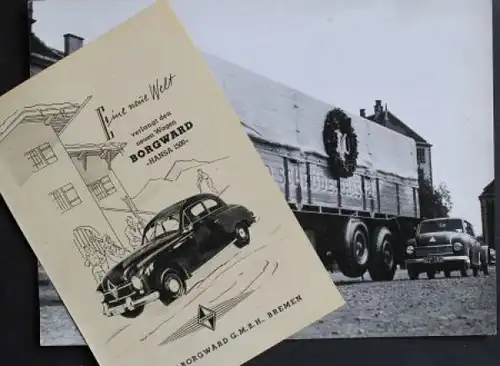 Borgward Lloyd Motorenwerke 1959 Konvolut Werbeblätter und Fotos (3057)