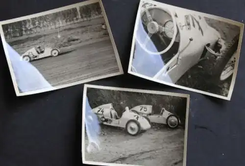 Rennsportwagen 1952 Eigenbau Formel II drei Originalfotos (3085)