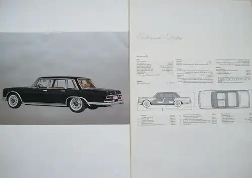 Mercedes-Benz 600 Modellprogramm 1965 "Der große Mercedes" Automobilprospekt-Mappe (3087)