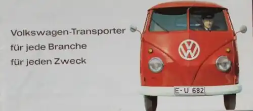 Volkswagen T1 Transporter Modellprogramm 1963 Automobilprospekt (4310)