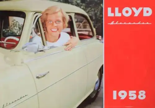 Lloyd Alexander 600 Modellprogramm 1958 Automobilprospekt (5257)