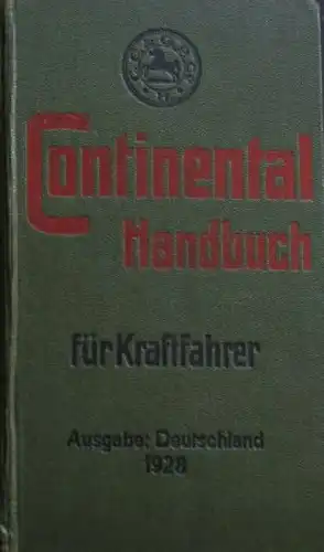 "Continental Handbuch für Kraftfahrer" Continental-Jahrbuch 1928 (5370)