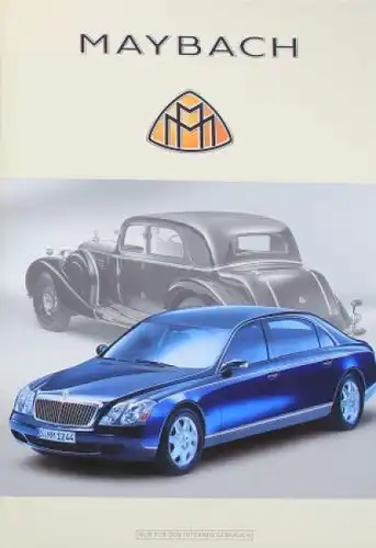 Maybach Modellprogramm 2002 Automobilprospekt (5468)