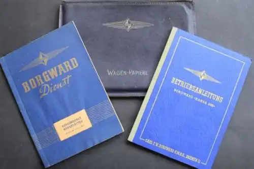 Borgward Hansa 1500 Bordmappe mit Betriebsanleitung und Händelerdienst 1951 (5470)