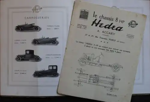 Hedea Automobiles 10 HP Modellprogramm 1910 Automobilprospekt (5488)