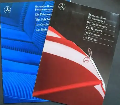 Mercedes-Benz Modellprogramm Farben und Polster 1988 Automobilprospekte (5530)