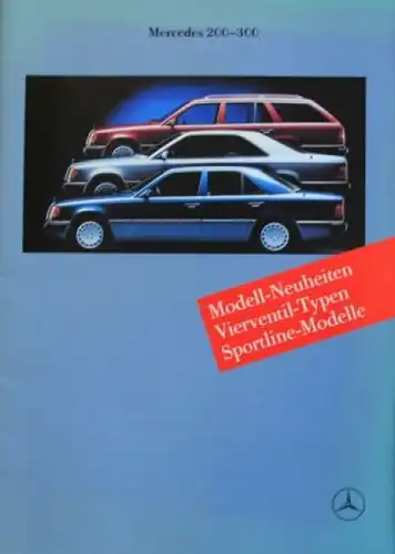 Mercedes-Benz 200 - 300 Modellprogramm 1989 Automobilprospekt (5537)
