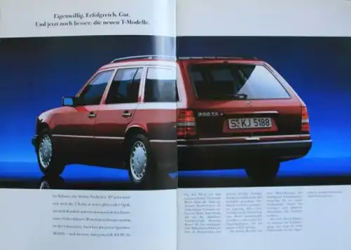 Mercedes-Benz 200 - 300 Modellprogramm 1989 Automobilprospekt (5537)