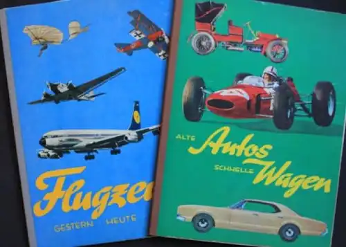 Herba Sammelbilder "Flugzeuge" und "Autos" 2 Sammelalben 1978 (5540)