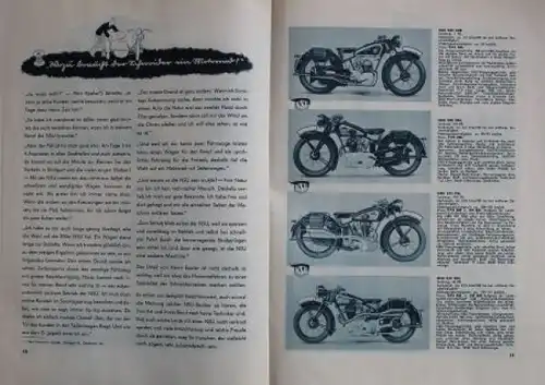 NSU Motorräder Modellprogramm 1938 "Wie wird man glücklicher Motorradbesitzer?" Motorradprospekt (6352)