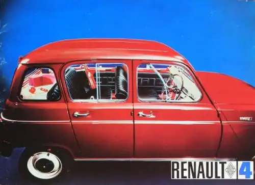 Renault 4 Modellprogramm 1967 Automobilprospekt (6356)