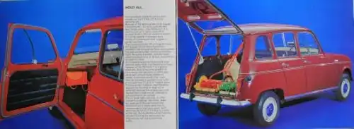 Renault 4 Modellprogramm 1967 Automobilprospekt (6356)