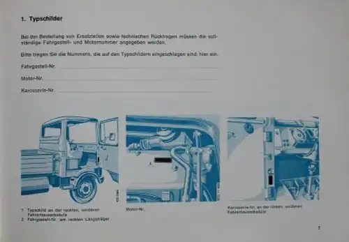 Mercedes-Benz Leichte Frontlenker 1973 Betriebsanleitung (6444)
