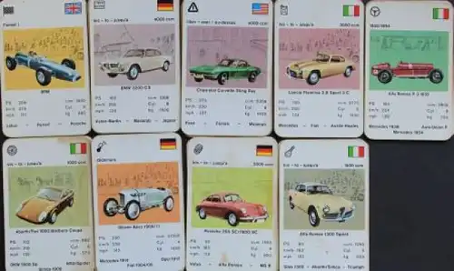 Altenburg Spielkarten "Auto-Quartett" 1966 Kartenspiel (6464)