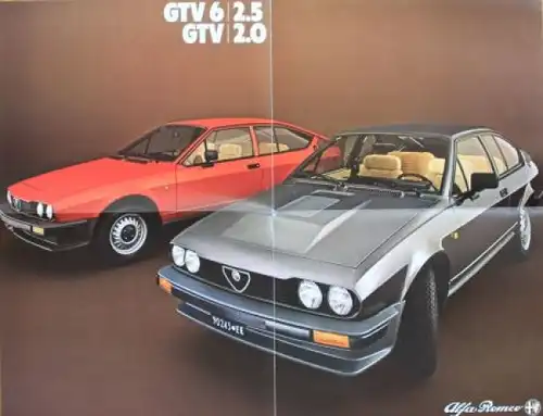 Alfa Romeo GTV 6 2.5 Modellprogramm 1980 Automobilprospekt (6503)