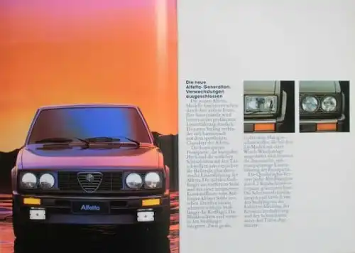 Alfa Romeo Alfetta Modellprogramm 1983 Automobilprospekt (6505)