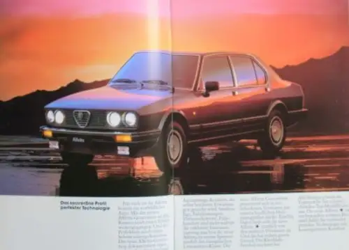 Alfa Romeo Alfetta Modellprogramm 1983 Automobilprospekt (6505)