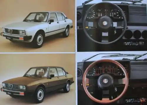 Alfa Romeo Alfetta Modellprogramm 1982 Automobilprospekt (6507)