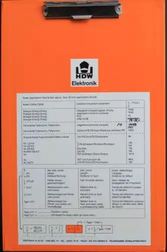 Volkswagen T2 Transporter Klemmbrett 1972 Kundendienstwagen HDW Elektronik (6508)