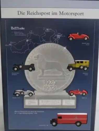 Deutsche Post "Die Reichspost im Motorsport" 6 Bubmobile-Fahrzeuge in Original-Werbebox 1929-1938 (6510)