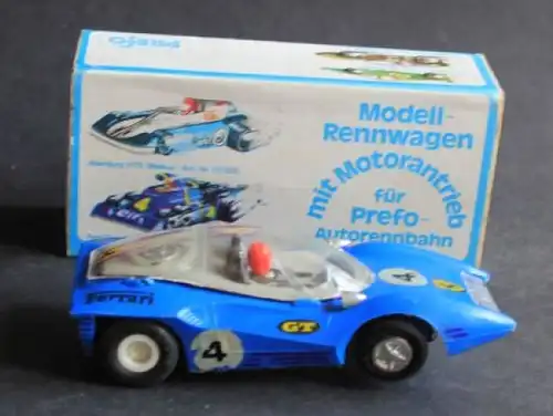 Prefo Ferrari P5 Rennbahnmodell 1970 mit Motor in Originalbox (6525)