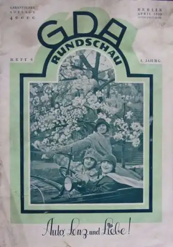 "GDA Rundschau" 1928 Werkszeitschrift der NAG, Hansa-Lloyd, Brennabor Werke (5630)