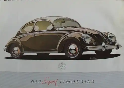 Volkswagen Käfer Modellprogramm 1951 Reuters Motive Automobilprospekt (9247)