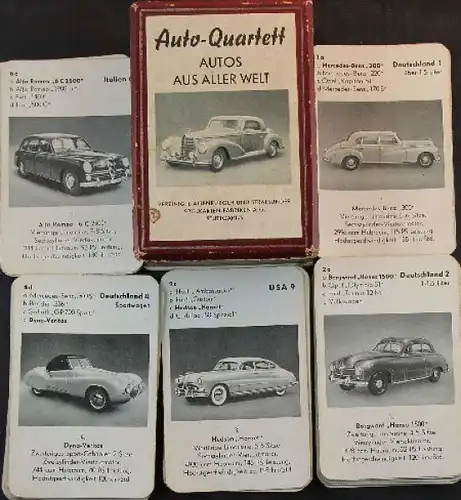 Altenburg Spielkarten "Autos aus aller Welt" 1952 Kartenspiel (9343)