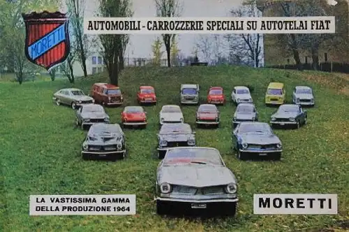 Moretti Modellprogramm 1964 Automobilprospekt (0276)