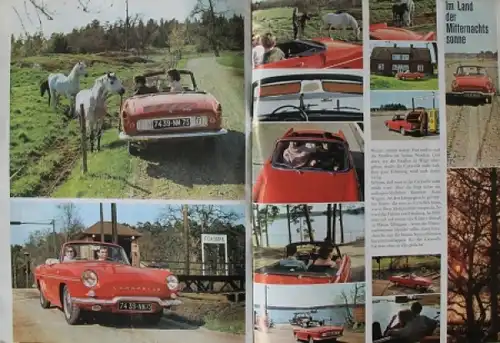 Renault Caravelle 1100 Modellprogramm 1960 "Von Nord nach Süd" Automobilprospekt (5105)
