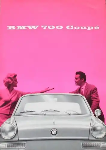 BMW 700 Coupe Modellprogramm 1959 Automobilprospekt (3861)