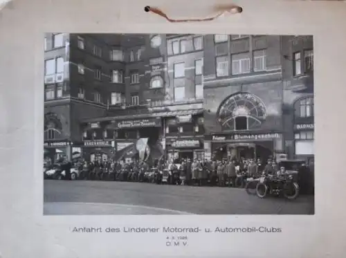 Lindener Motorrad- und Automobil-Club Gruppenfoto 1928 Originalfoto auf Karton (5707)