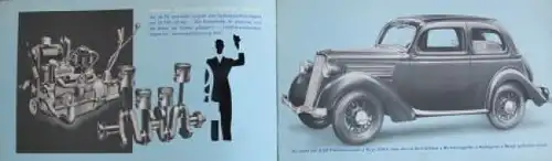 Ford Eifel 5/34 PS Modellprogramm 1935 "Ihr neuer Mitarbeiter" Automobilprospekt (5708)