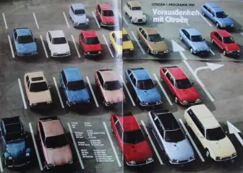 Citroen Modellprogramm 1980 "Vorausdenken mit Citroen" Automobilprospekt (5725)