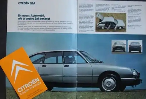 Citroen Modellprogramm 1980 "Vorausdenken mit Citroen" Automobilprospekt (5725)