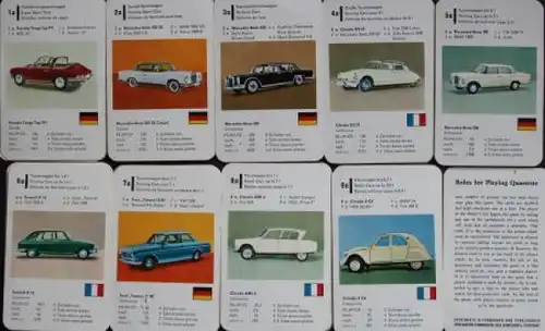 Altenburg Spielkarten "Auto-Quartett" 1965 Kartenspiel (5850)