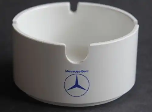 Mercedes-Benz Aschenbecher 1975 mit historischen Logos Plastik (5852)