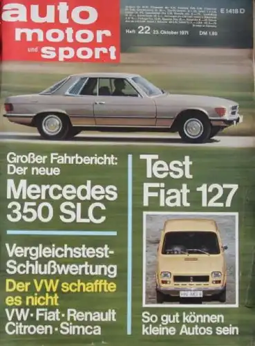 "Auto, Motor & Sport" Auto-Magazin 1971 (5877)