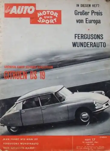 "Das Auto, Motor & Sport" Auto-Magazin 1961 (5879)
