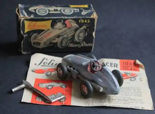 Schuco Micro-Racer Rennwagen 1960 Metallmodell mit Friktionsantrieb in Originalkarton (5889)
