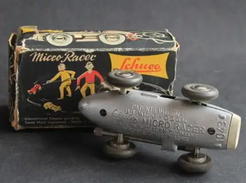 Schuco Micro-Racer Rennwagen 1960 Metallmodell mit Friktionsantrieb in Originalkarton (5889)