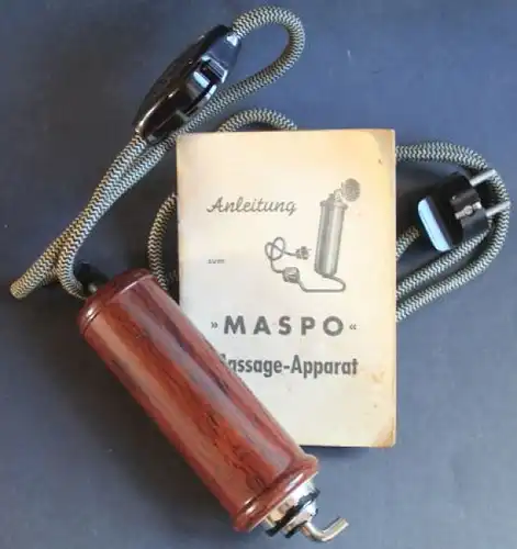 Maspo Standard 1955 Massage-Apparat mit Zubehör in Originalkoffer (5904)