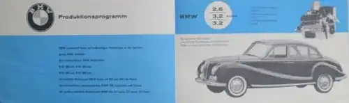 BMW Modellprogramm 1960 Automobilprospekt (5919)