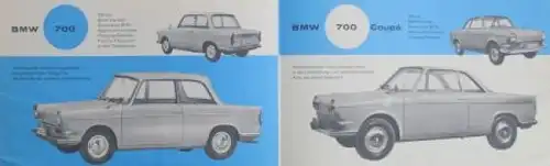 BMW Modellprogramm 1960 Automobilprospekt (5919)