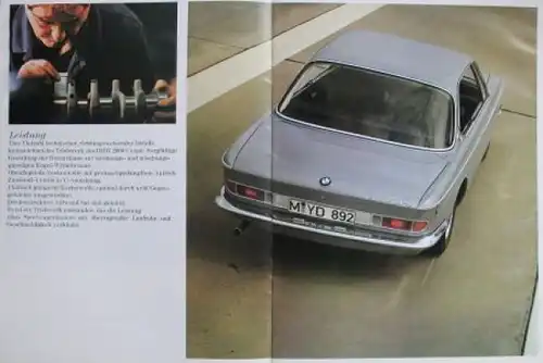 BMW 2000 CS Automatic Modellprogramm 1968 Automobilprospekt (5926)